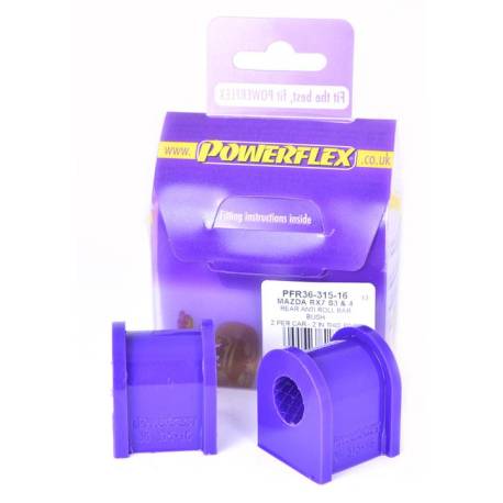 Mazda RX-7 Generation 3 & 4 (1992-2002) Powerflex Rear Anti Roll Bar Bush 16mm - 16mm PFR36-315-16