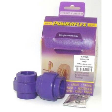 Audi A4 / S4 (B6) 2001 - 2005 Powerflex Front Anti Roll Bar Bush 25mm - 25mm PFF3-204-25